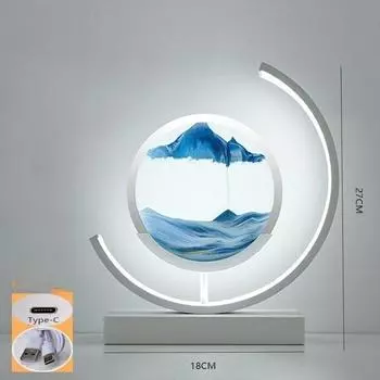 Уникальная настольная лампа EP LIGHT Moving Sand - дизайн песочных часов Sandscape - идеальная идея для подарка на праздник или день рождения