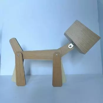 Уникальная настольная лампа в форме собаки, деревянная настольная лампа, предметы интерьера, декоративная настольная лампа One Size хаки