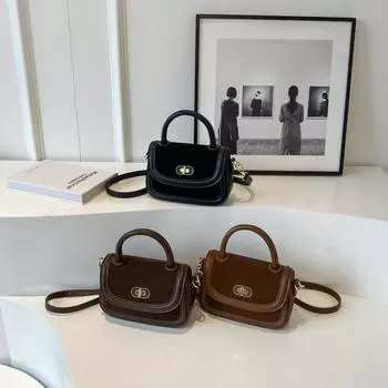 Уникальная ретро-сумка, новинка 2023 года, корейская модная маленькая квадратная сумка с усовершенствованным чувством, простая и универсальная сумка через плечо на одно плечо