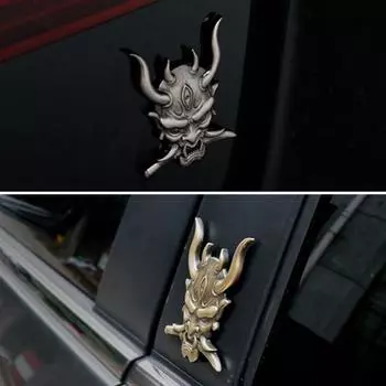 Уникальная самоклеящаяся наклейка для ноутбука, тонкая работа, японская наклейка на окно с головой призрака, принадлежности для транспортных средств античная золотой