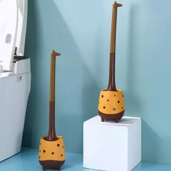 Уникальная симпатичная щетка для чистки ванной комнаты из полипропилена, дизайн жирафа, принадлежности для общежития