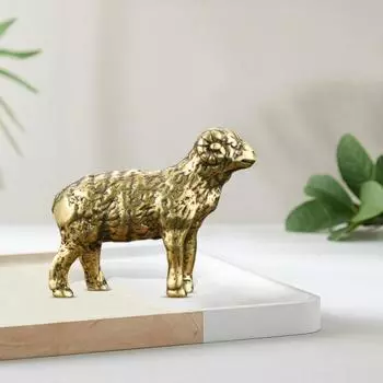 Уникальная твердая ретро-фигурка овцы, скульптура китайского зодиака для гостиной