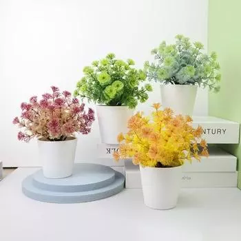 Уникальное искусственное растение в горшке, не выцветающее, простое в уходе, придает жизненную силу