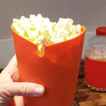 Уникальное компактное силиконовое ведро для попкорна, не содержащее бисфенола-А, на одну порцию для ресторана, ведро для попкорна королевский синий