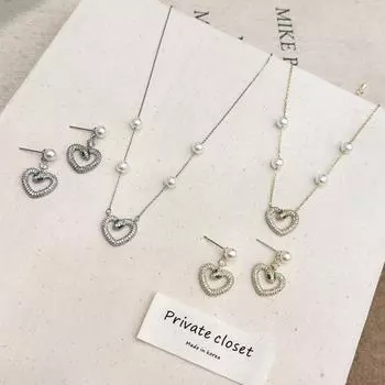 Уникальное жемчужное ожерелье 2025 года в форме сердца и змеи: Элегантные, модные, универсальные женские украшения на ключицу necklace золотистый