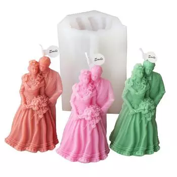 Уникальные 3D формы для свечей, формы для рукоделия жениха и невесты, формы для красивых фигур, художественные портретные формы для художественного орнамента