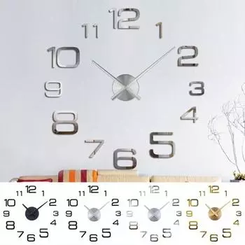 Уникальные художественные часы, простая установка, точные декоративные чёрный