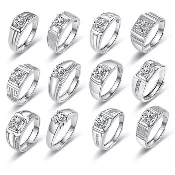 Уникальные и персонализированные отличия с персонализированным высококачественным сверкающим и блестящим классическим парным кольцом, кольцом в один карат, модными тенденциями