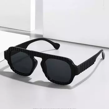 Уникальные квадратные женские солнцезащитные очки с градиентом, оттенки UV4, модные двойные цветные синие, оранжевые солнцезащитные очки