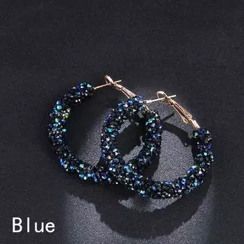 Уникальные модные уникальные блестящие серьги-кольца, блестящие большие круглые геометрические женские очаровательные вечерние ювелирные изделия, подарок белый