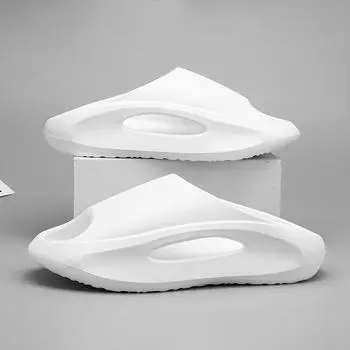 Уникальные особенности Женские тапочки EVA Толстая подошва Уличные тапочки Унисекс Кроссовки Сандалии Большой размер Повседневные Мягкие Домашние тапочки 36-37