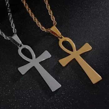 Уникальные ожерелья с подвесками в виде символов для мужчин, ожерелья-чокеры из нержавеющей стали, мужские звенья цепи, ювелирные изделия, подарки 45cm золотой