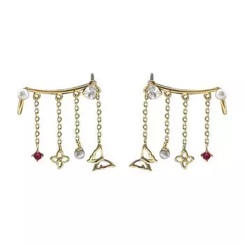 Уникальные персонализированные бабочки с кисточками из четырехлистного клевера, модные серьги-подвески для ушей, серьги для женщин, серьги нового стиля