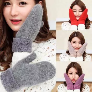 Уникальные подарки для свадебных девушек, красивые бархатные теплые женские перчатки, изысканные женские однотонные приморские изящные женские двойные утолщения, горячая распродажа аксессуаров темно-серого