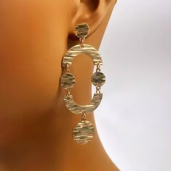 Уникальные полые геометрические серьги из сплава для женщин, современные серьги для женщин