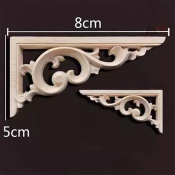 Уникальные резные поделки из дерева, угловые аппликации в разных стилях, рама, детали мебели, украшение стены, двери 1