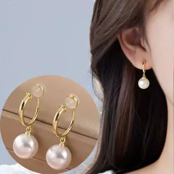 Уникальные серьги с искусственным жемчугом, новые серьги-клипсы без пирсинга, женские роскошные серьги