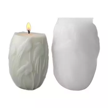 Уникальные силиконовые формы для изготовления свечей, рельефные цилиндрические формы, силиконовые формы для изготовления мыла и ароматических свечей 5030