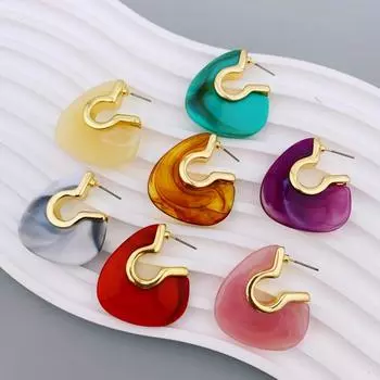 Уникальные винтажные акриловые серьги с геометрическим дизайном - отлично подходят для повседневного ношения, серьги для женщин