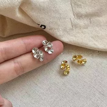 Уникальные высококачественные блестящие металлические серьги-цветы для женщин - холодный дизайн особой формы