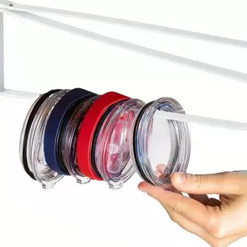 Уникальные железные органайзеры для хранения крышек для чашек, эффективный стеллаж для хранения крышек для чашек, полка для крышек под шкафом для студентов чёрный