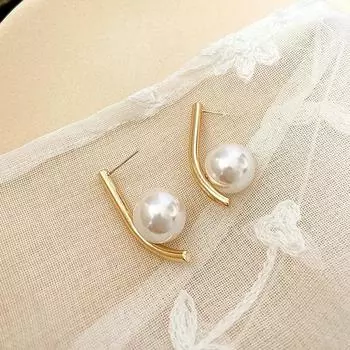 Уникальные жемчужные серьги Серьги-клипсы