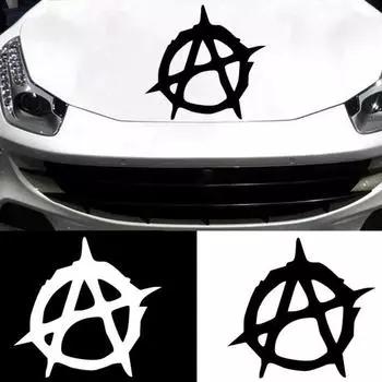 Уникальный анархический стиль автомобиля, наклейка на окно, светоотражающая наклейка, аксессуары для декора белый
