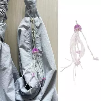 Уникальный брелок со звездой, украшение для сумки, кулон, нежное украшение в виде медузы, эстетичная сумка, подвеска для ежедневного использования в вечеринке чёрный