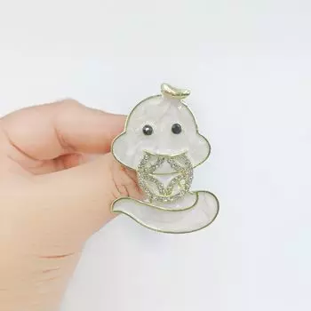 Уникальный дизайн, броши в виде змеи из белого золота для женщин и мужчин, унисекс, со стразами, металлические змеиные животные, роскошные значки, ювелирные изделия