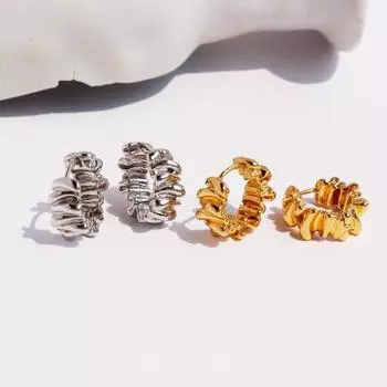 Уникальный дизайн, серьги-кольца с лентой, женские индивидуальные модные трендовые серьги, пряжки для ушей в стиле «холодный тренд» 566 золотой