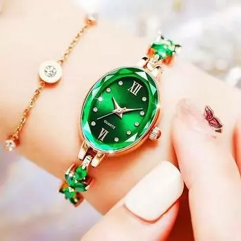 Уникальный дизайн женские модные женские повседневные кварцевые часы браслет стиль часы фиолетовый красный зеленый цвет