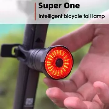Уникальный интеллектуальный 6-режимный велосипедный сигнальный светильник, чувствительный тормозной велосипедный задний фонарь для MTB красный