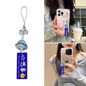 Уникальный колокольчик ветра, подвеска для телефона, ремешок, брелок для ключей для женщин и девочек, брелок из бисера, сумка, подвеска, аксессуар для кошелька белый