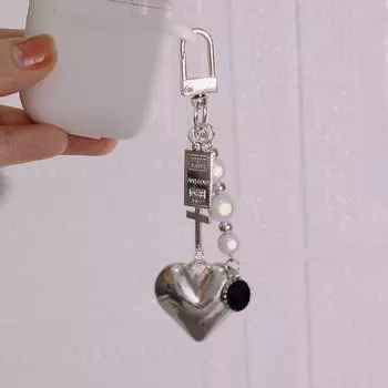 Уникальный крутой брелок в виде луны, сердца, медведя, животного, для женщин, панк, звезда, крест, прозрачные бусины, сумка, коробка, автомобильный ключ, телефон, аксессуар