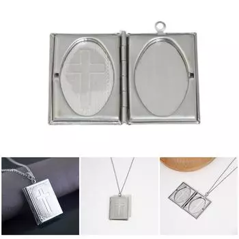 Уникальный кулон-медальон, ювелирный аксессуар, современный кулон в форме книги с изящным узором резьбы для изготовления ювелирных изделий D