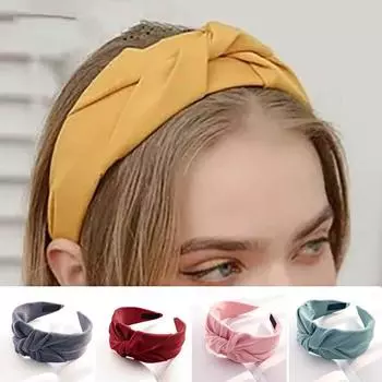 Уникальный обруч на голову, удобный чистый цвет для женщин серый