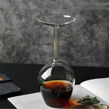 Уникальный перевернутый бокал для вина объемом 13,5 унций, идеально подходит для спиртных напитков и коктейлей, домашнего бара и ресторана, улучшит ваши впечатления от напитков