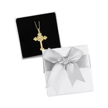 Уникальный подарок на первое причастие, сияющий крест, инкрустированный бриллиантами, изысканная подарочная упаковка, идеальный выбор для выражения любви и веры! One Size