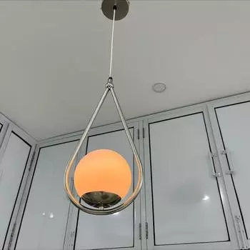 Уникальный подвесной светильник, подвесной светильник в виде стеклянного шара, современная длинная люстра, декоративный подвесной светильник, подвесной светильник для столовой, декоративный