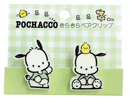 Уникальный Sanrio Sparkling Pair Clip Pochacco SR-0066PC