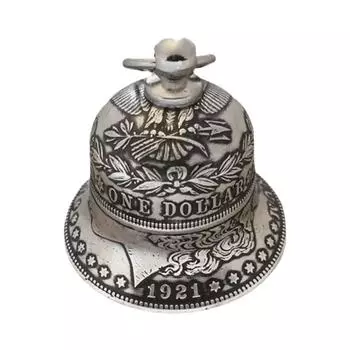 Уникальный серебряный колокольчик Моргана, украшение на Хэллоуин для дома, гостиной и офиса, серебряный колокольчик для монет, рождественское украшение, подарок