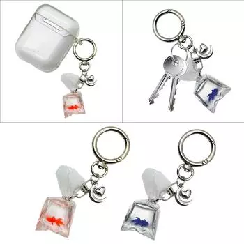 Уникальный шарм с милым кулоном, уникальная сумка-рыба с водой, брелок, подвеска ручной работы, сумка, подвески, украшение красный