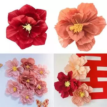 Уникальный создать атмосферу DIY бумажный фон на день рождения цветок ремесло товары для дома DIY цветок ручной работы 20cm розы красного