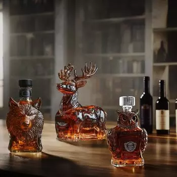 Уникальный стеклянный графин для виски в подарок мужу, на День отца, годовщину, день рождения | Идеальный набор графинов для виски One Size