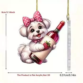 Уникальный стиль Мультяшный акриловый подвесной кулон Отлично подходит для персонализированных автомобильных аксессуаров и рождественских украшений