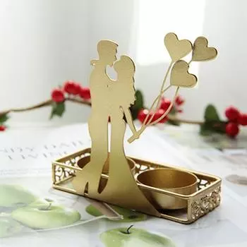 Уникальный свадебный подсвечник в европейском стиле, золотой поднос для свечей, подарок на День святого Валентина Style B