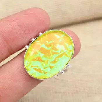 Уникальный желтый тройной опал, драгоценный камень, стерлинговое серебро 925 пробы, дизайнерское кольцо ручной работы, ювелирные изделия 4 жёлтый