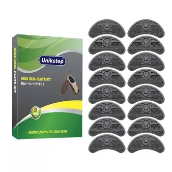 UNIKSTEP 8 пар для ремонта каблуков, ремонт и замена подошвы обуви, материалы для ремонта обуви, защита подошвы и каблука обуви чёрный