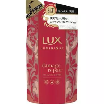 Unilever Lux Luminique DAMAGE REPAIR Шампунь для восстановления поврежденных волос, сменная упаковка 350 г Шампунь/кондиционер (премия) Использовать: Возьмите необходимое количество шампуня и нежно помассируйте.