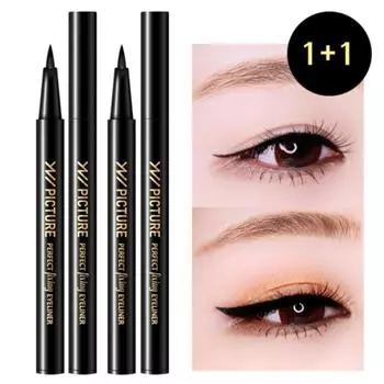 Unipicture tattoo eyeliner brush pen 0.9ml, black, 2 pcs.